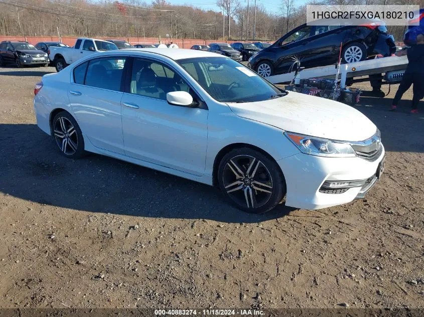 2016 Honda Accord Sport VIN: 1HGCR2F5XGA180210 Lot: 40883274