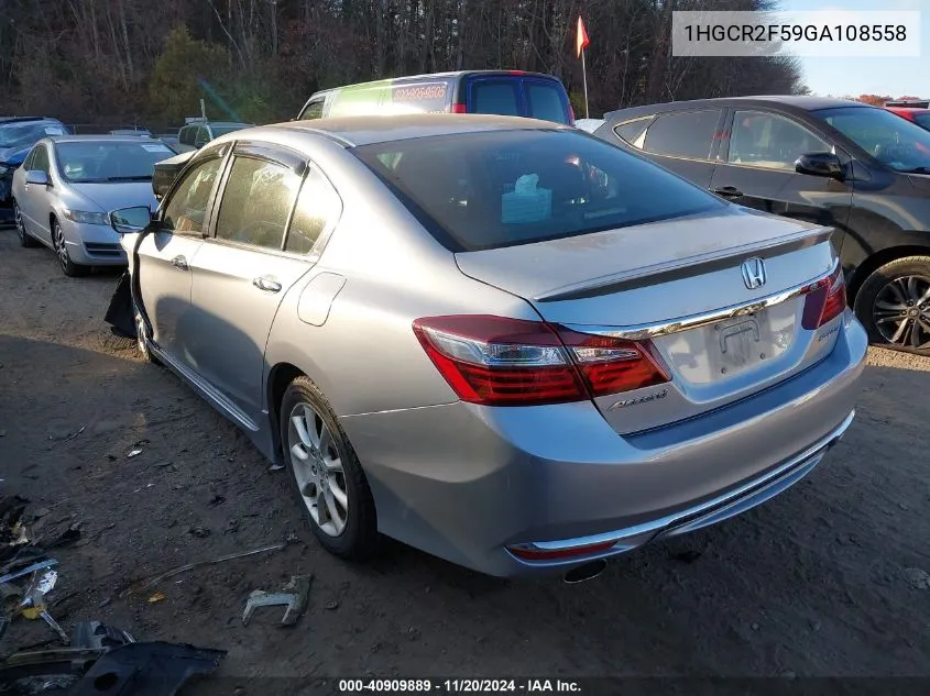 2016 Honda Accord Sport VIN: 1HGCR2F59GA108558 Lot: 40909889