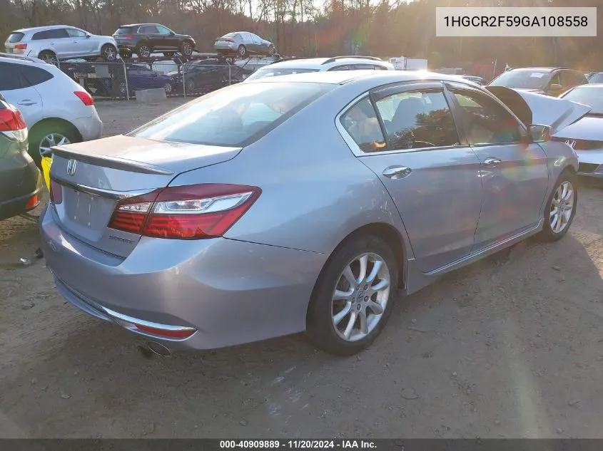 2016 Honda Accord Sport VIN: 1HGCR2F59GA108558 Lot: 40909889