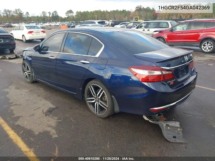 2016 Honda Accord Sport VIN: 1HGCR2F54GA042369 Lot: 40910295