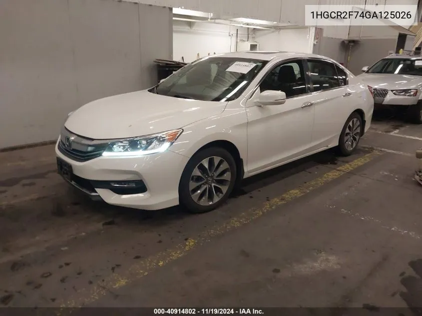 2016 Honda Accord Ex VIN: 1HGCR2F74GA125026 Lot: 40914802