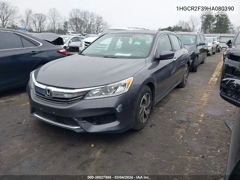 2017 Honda Accord Lx VIN: 1HGCR2F39HA080390 Lot: 38827985