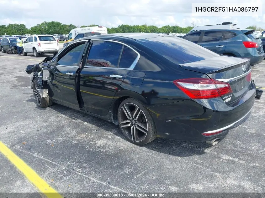 2017 Honda Accord Sport VIN: 1HGCR2F51HA086797 Lot: 39330018