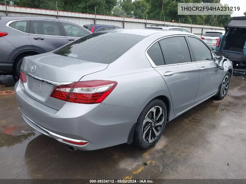 1HGCR2F94HA231219 2017 Honda Accord Ex-L