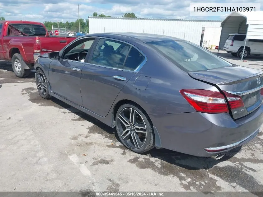 1HGCR2F51HA103971 2017 Honda Accord Sport