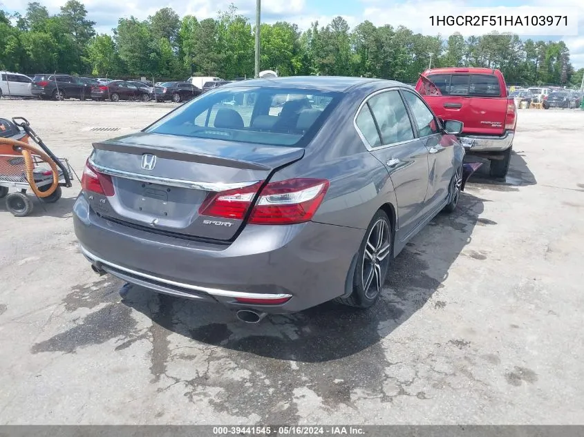 1HGCR2F51HA103971 2017 Honda Accord Sport