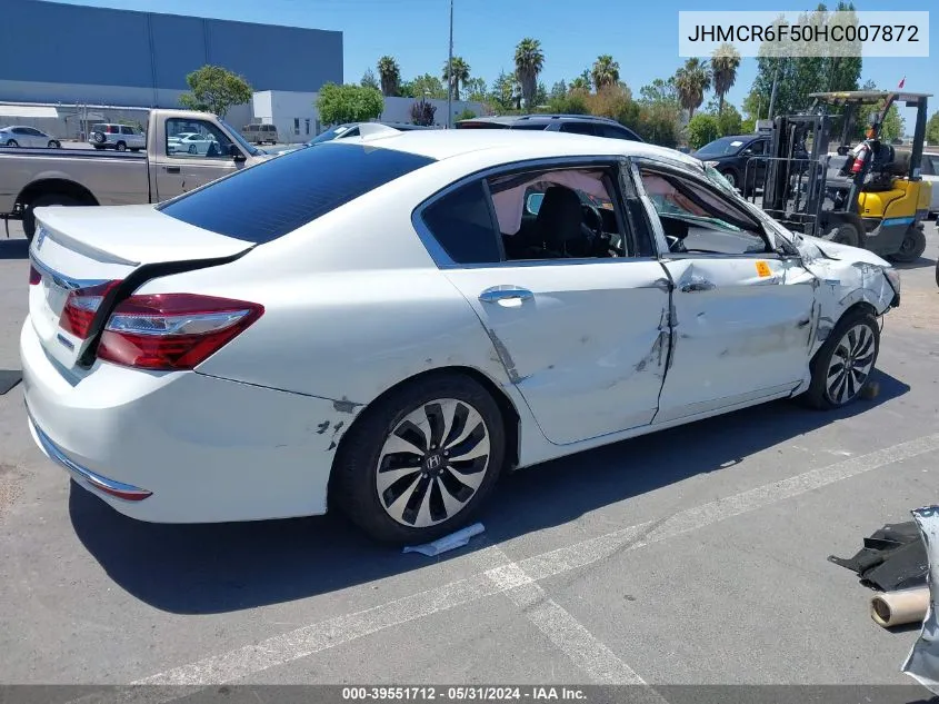 JHMCR6F50HC007872 2017 Honda Accord Hybrid Ex-L