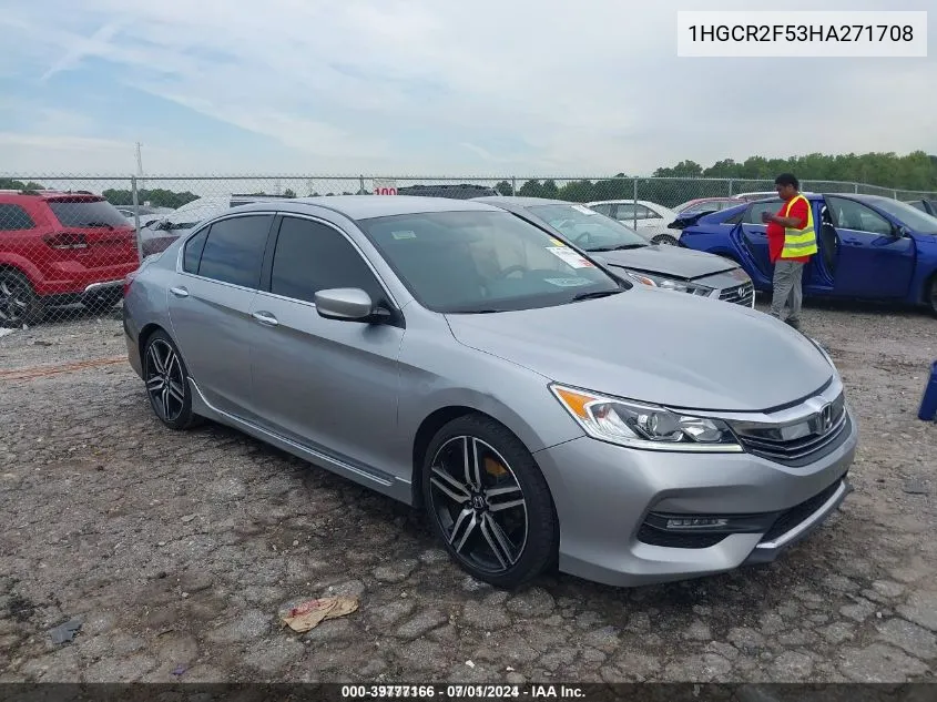 1HGCR2F53HA271708 2017 Honda Accord Sport