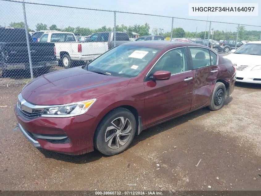 2017 Honda Accord Lx VIN: 1HGCR2F34HA164097 Lot: 39860732