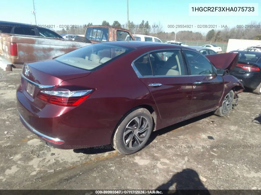 1HGCR2F3XHA075733 2017 Honda Accord Lx