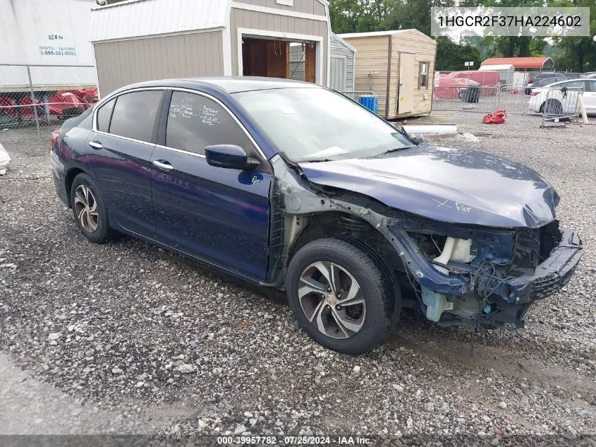 2017 Honda Accord Lx VIN: 1HGCR2F37HA224602 Lot: 40298239