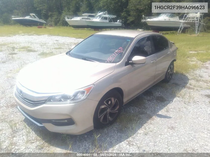 2017 Honda Accord Lx VIN: 1HGCR2F39HA096623 Lot: 40011168