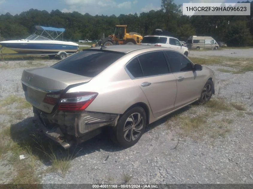 2017 Honda Accord Lx VIN: 1HGCR2F39HA096623 Lot: 40011168