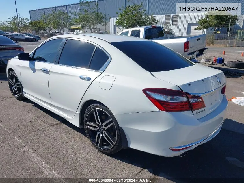 1HGCR2F57HA220647 2017 Honda Accord Sport