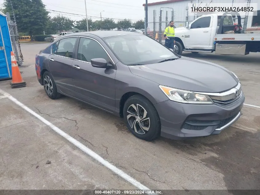 2017 Honda Accord Lx VIN: 1HGCR2F3XHA264852 Lot: 40407120