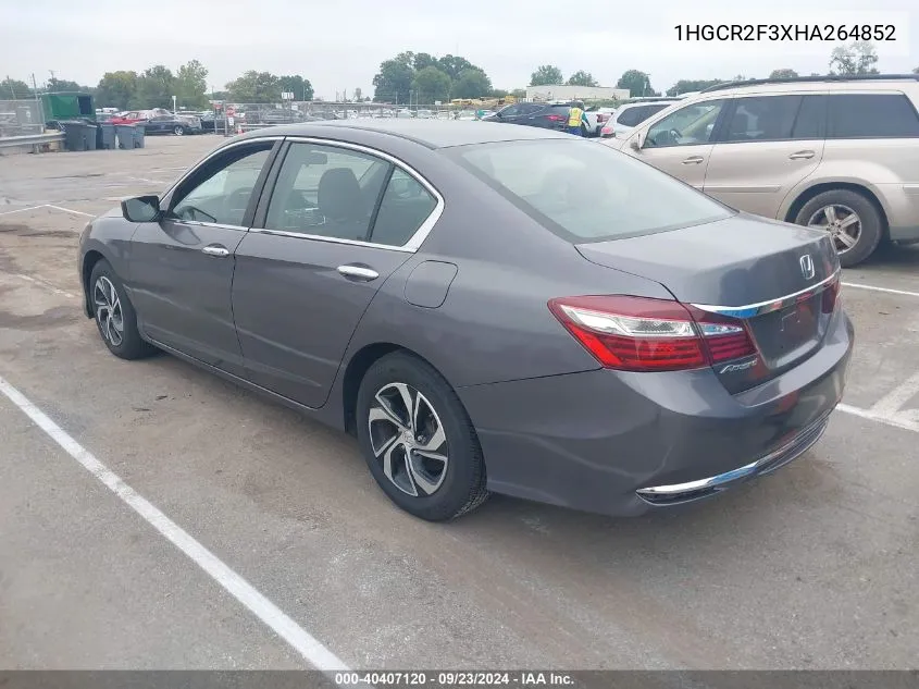 2017 Honda Accord Lx VIN: 1HGCR2F3XHA264852 Lot: 40407120