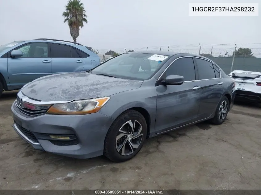 1HGCR2F37HA298232 2017 Honda Accord Lx