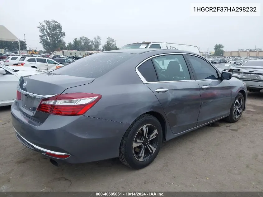 1HGCR2F37HA298232 2017 Honda Accord Lx