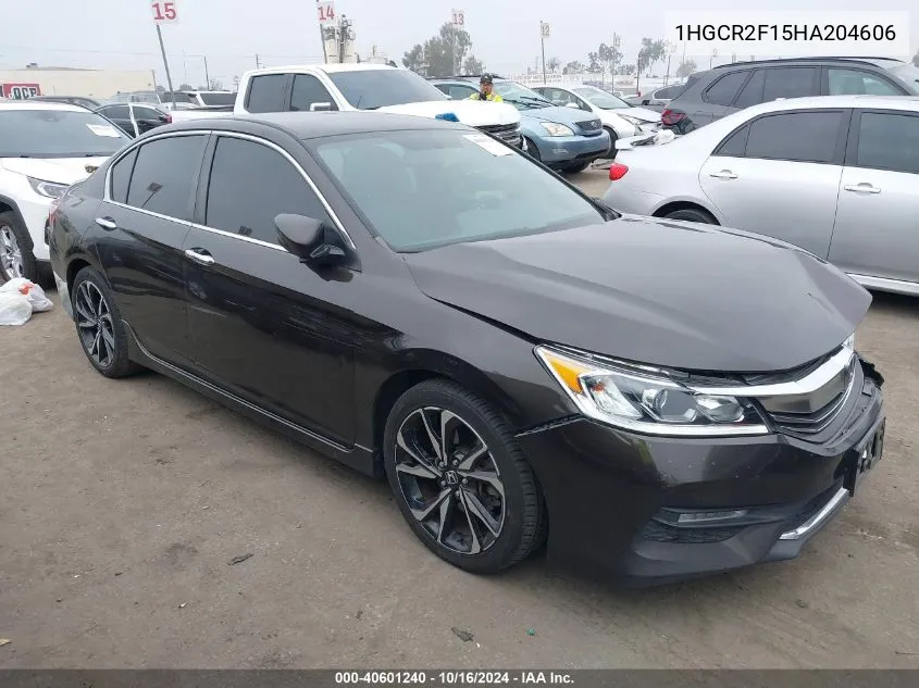 1HGCR2F15HA204606 2017 Honda Accord Sport Se