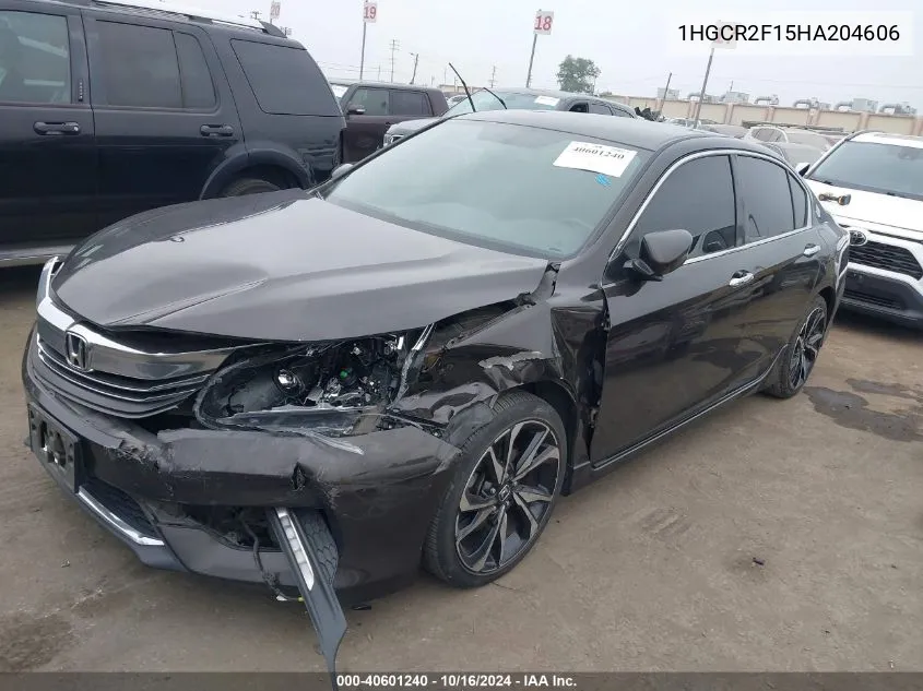 2017 Honda Accord Sport Se VIN: 1HGCR2F15HA204606 Lot: 40601240