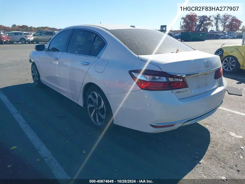 1HGCR2F83HA277907 2017 Honda Accord Ex-L