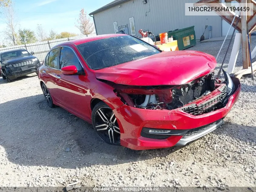 2017 Honda Accord Sport VIN: 1HGCR2F56HA194459 Lot: 40687244