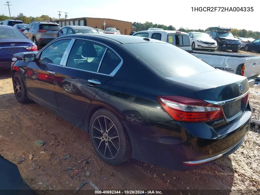 2017 Honda Accord Sedan Ex VIN: 1HGCR2F72HA004335 Lot: 40692344