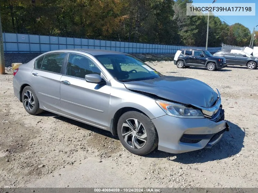 2017 Honda Accord Lx VIN: 1HGCR2F39HA177198 Lot: 40694059