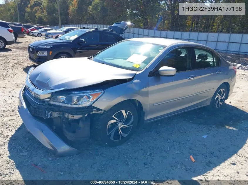 2017 Honda Accord Lx VIN: 1HGCR2F39HA177198 Lot: 40694059