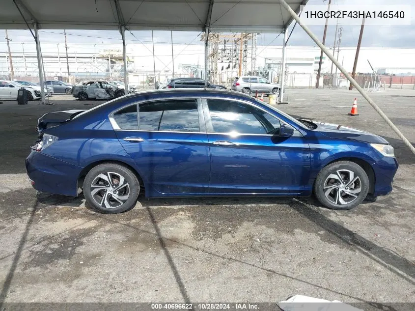 1HGCR2F43HA146540 2017 Honda Accord Lx