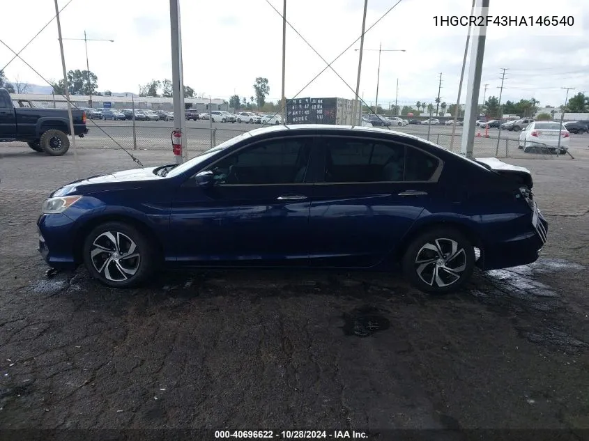 1HGCR2F43HA146540 2017 Honda Accord Lx