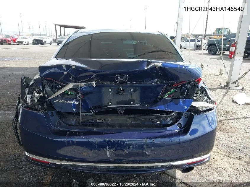 1HGCR2F43HA146540 2017 Honda Accord Lx