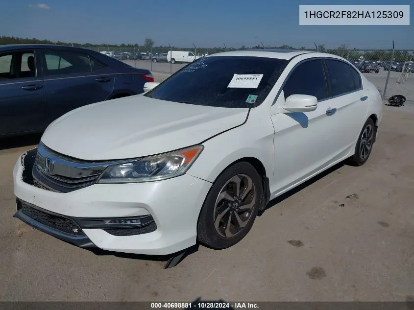 2017 Honda Accord Ex-L VIN: 1HGCR2F82HA125309 Lot: 40698881