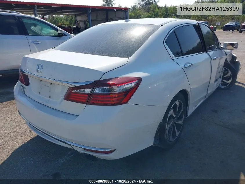 2017 Honda Accord Ex-L VIN: 1HGCR2F82HA125309 Lot: 40698881