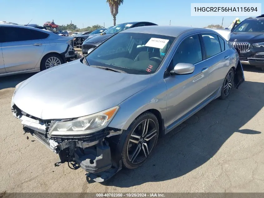 1HGCR2F56HA115694 2017 Honda Accord Sport