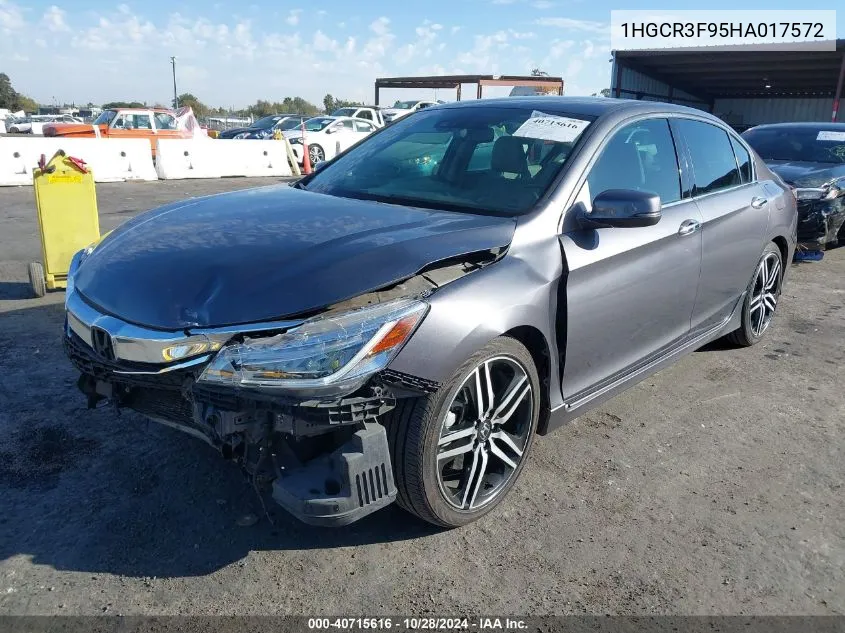 2017 Honda Accord Touring V6 VIN: 1HGCR3F95HA017572 Lot: 40715616