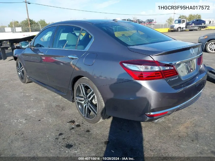 2017 Honda Accord Touring V6 VIN: 1HGCR3F95HA017572 Lot: 40715616