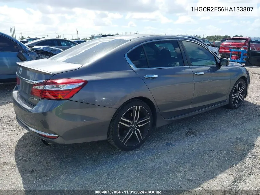 2017 Honda Accord Sport VIN: 1HGCR2F56HA133807 Lot: 40737054