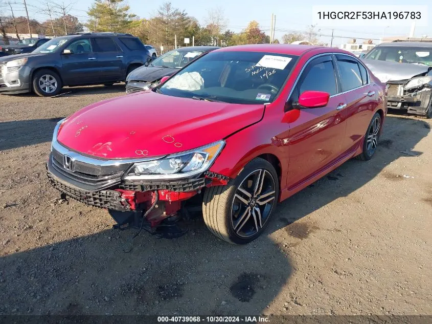 1HGCR2F53HA196783 2017 Honda Accord Sport