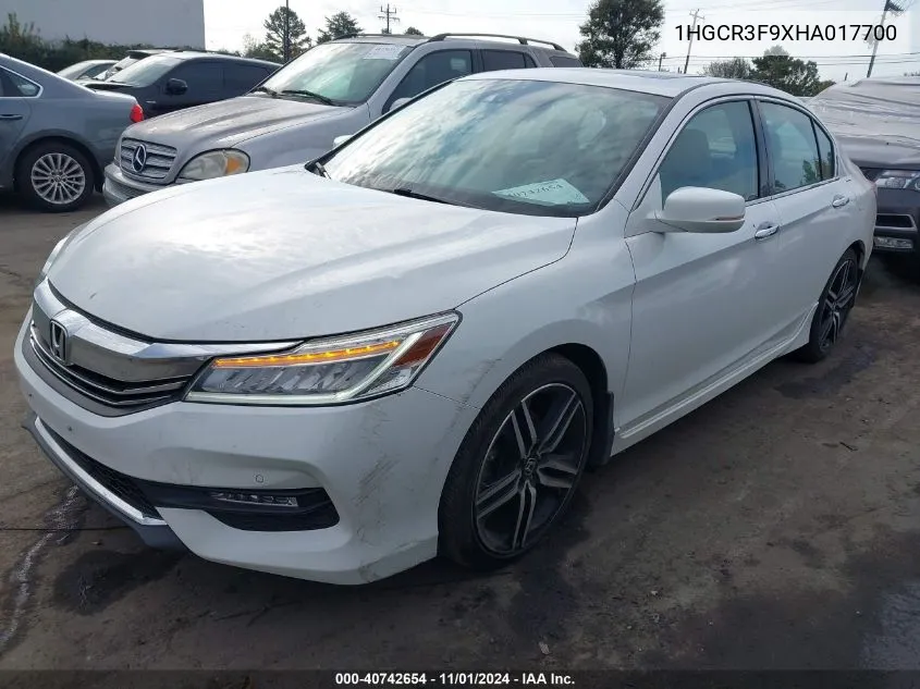 2017 Honda Accord Touring V6 VIN: 1HGCR3F9XHA017700 Lot: 40742654