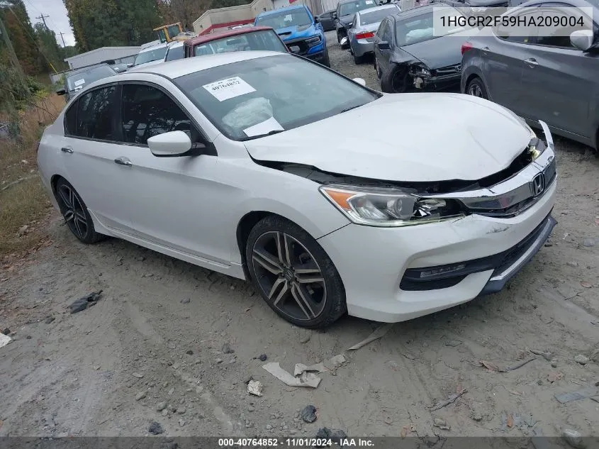 2017 Honda Accord Sport VIN: 1HGCR2F59HA209004 Lot: 40764852