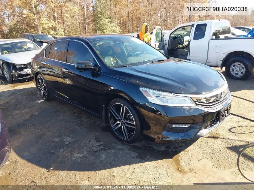 2017 Honda Accord Touring V6 VIN: 1HGCR3F90HA020038 Lot: 40781524