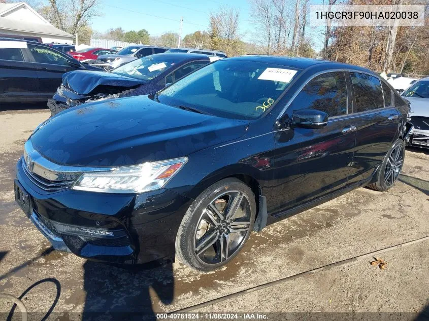 2017 Honda Accord Touring V6 VIN: 1HGCR3F90HA020038 Lot: 40781524