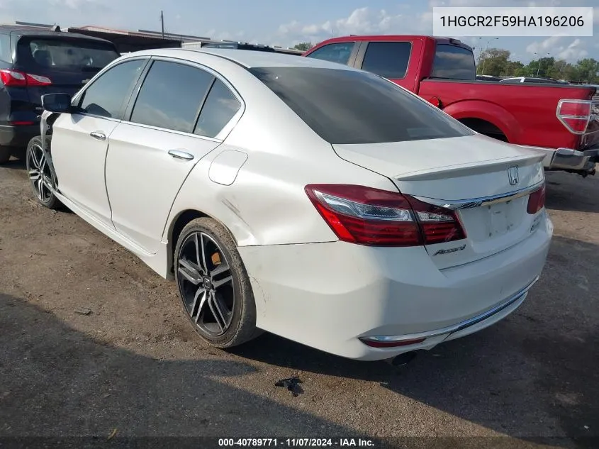 1HGCR2F59HA196206 2017 Honda Accord Sport