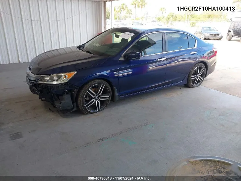 2017 Honda Accord Sport Se VIN: 1HGCR2F10HA100413 Lot: 40790818