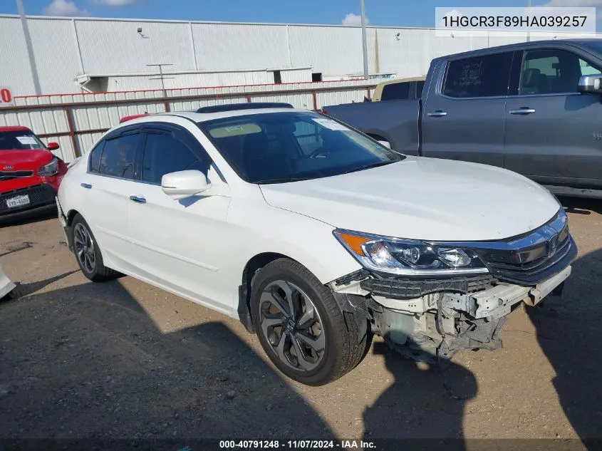 2017 Honda Accord Ex-L V6 VIN: 1HGCR3F89HA039257 Lot: 40791248