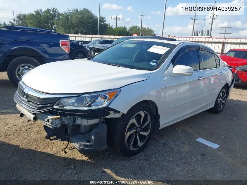 2017 Honda Accord Ex-L V6 VIN: 1HGCR3F89HA039257 Lot: 40791248