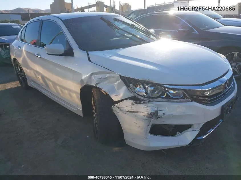 2017 Honda Accord Sport VIN: 1HGCR2F54HA220685 Lot: 40796045