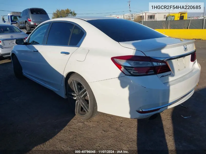 2017 Honda Accord Sport VIN: 1HGCR2F54HA220685 Lot: 40796045