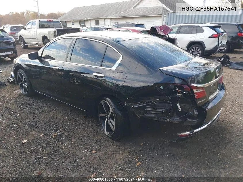 2017 Honda Accord Lx VIN: 1HGCR2F35HA167641 Lot: 40801336